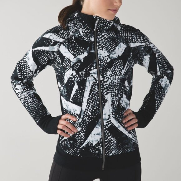 Lululemon Black & White Abstract Skuba Hoodie - Picture 1 of 16